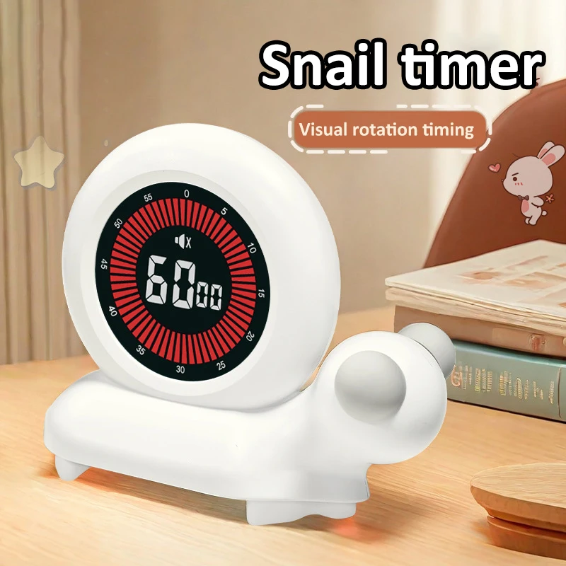 Creative Rotary Timer Visual Analog Timer Rechargeable 60 Minutes Countdown Kids Study Silent Timer for Cooking Shower Study