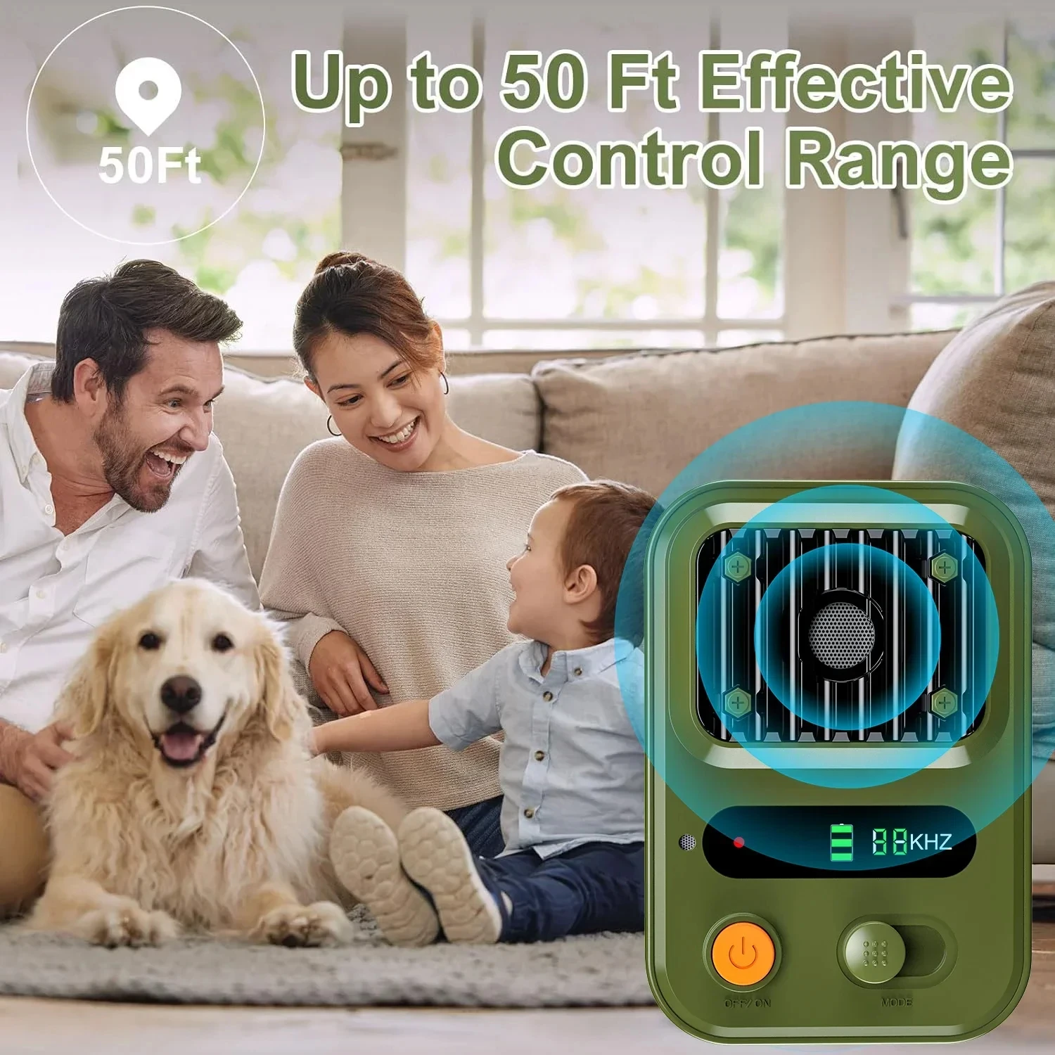 

Anti-Barking Device for Dogs Portable Outdoor High-Power Ultrasonic Electronic Dog Repeller - Effectively Prevents Dog Barking