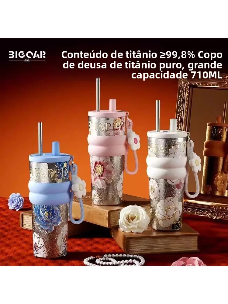 bigcar-pure-titanium-insulated-water-bottle-large-capacity-office-straw-cup-hydrating-beverages-dining-utensils-chinese-brand