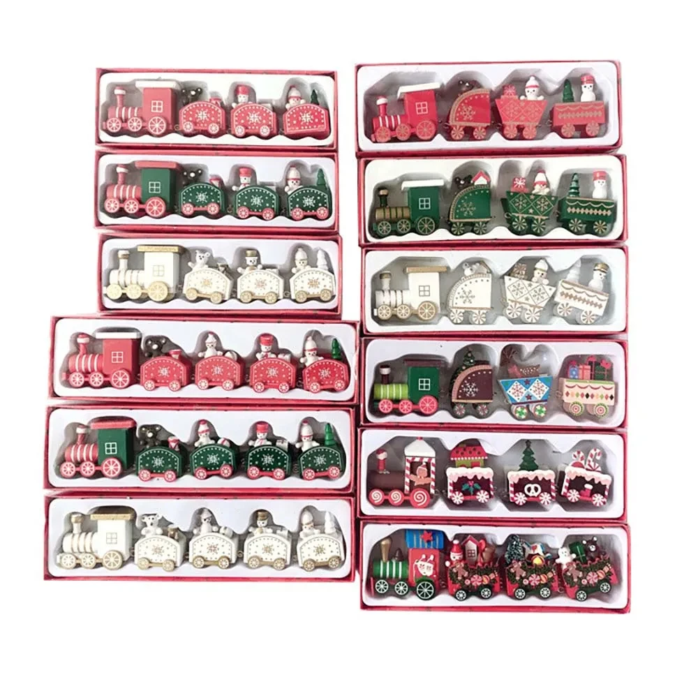 Weihnachts-Holzzug, Frohe Weihnachtsdekorationen für Zuhause 2026, Weihnachtsornament, Neujahr 2026 Geschenke – Detail 3