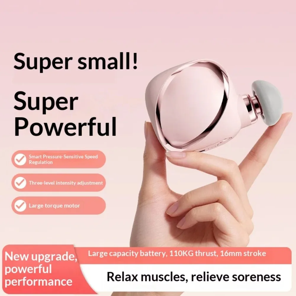 Mini Portable Pocket Fascia Gun Single Head Brushless Motor Massager Small Deep Muscle Relax for Men Women Daily Sports