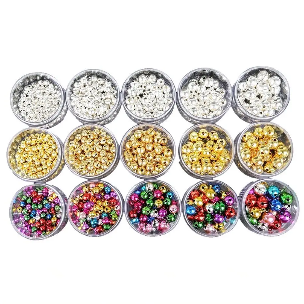 Metal Jingle Bells For Crafts DIY Jewelry Making Accessory Electroplated Copper Pendant Small Decorative Charms