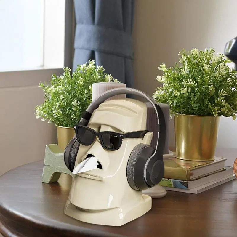 

Tissue Holders Decorative Statue Tissue Box Holder Modern Freestanding Dispenser Organizer Funny Cute Design for Home Office