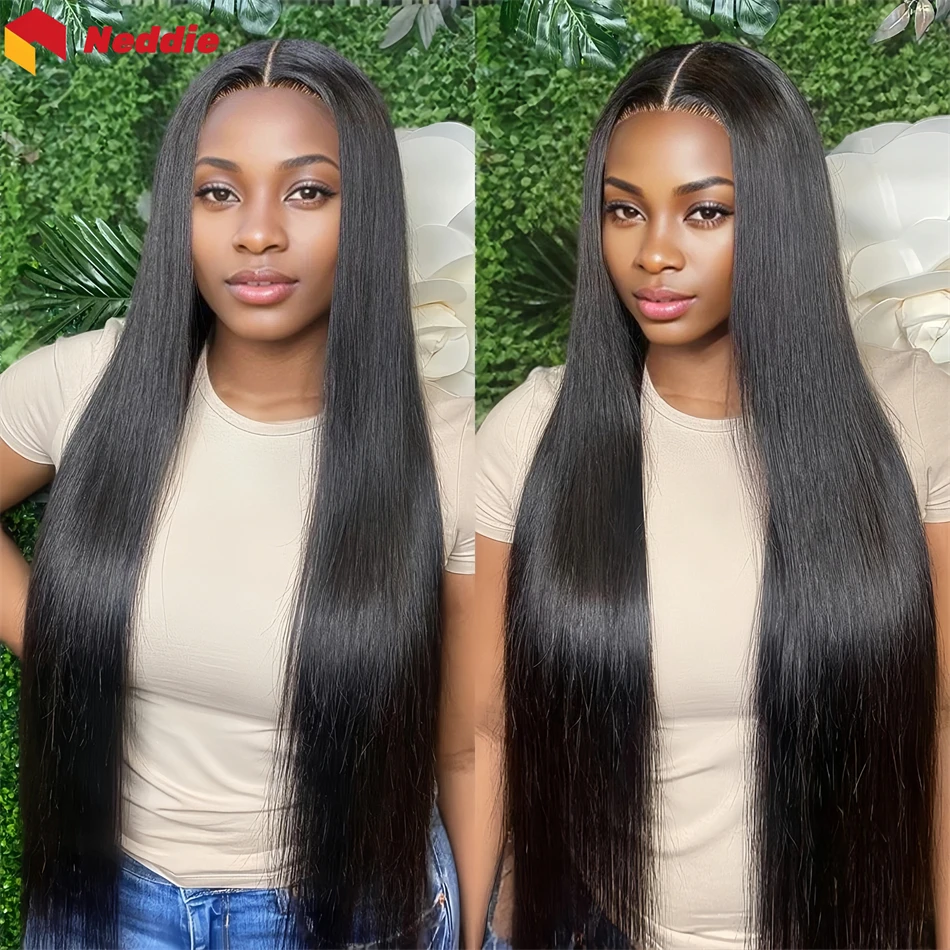 

Cheap Black Straight 200 Density 5x5 Closure Glueless Preplucked Free Wig 100% Human Hair Wigs Ready to Wear on Sale Clearance