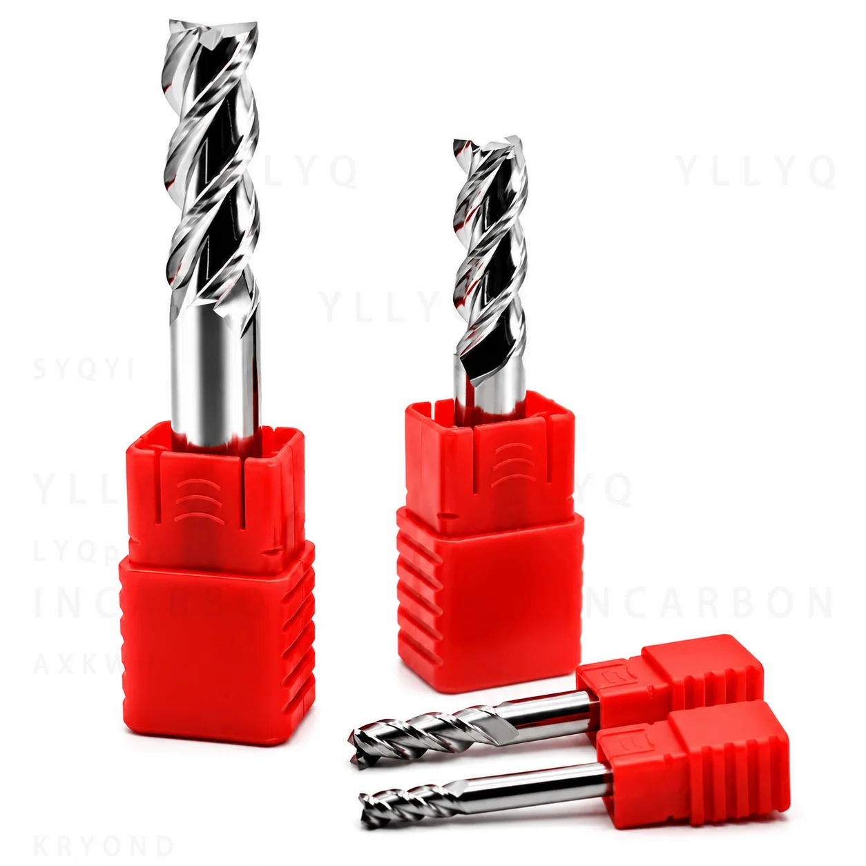 Milling Cutter Alloy Coated Tungsten Steel HRC55 3 Flute End Mill CNC Machining for Aluminum Wood Cutting Milling Tool