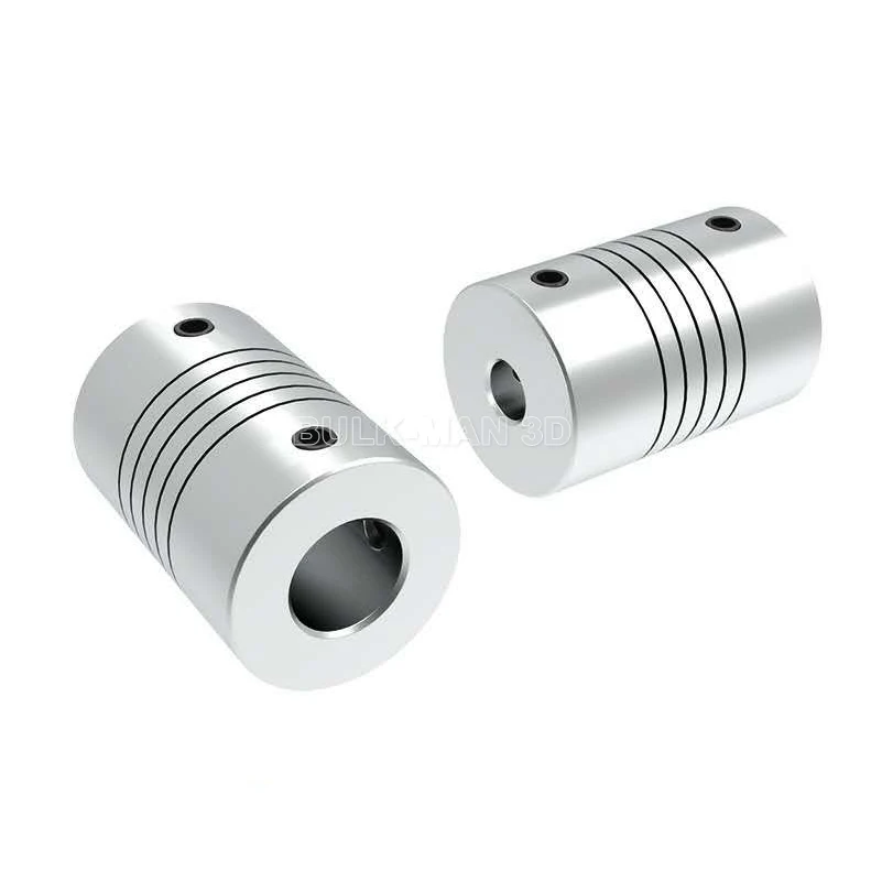 Acoplador Flexível de Alumínio D19L25 2mm 3mm 4mm 5mm 6mm 6.35mm 8mm Eixo Acoplador para Motor Stepper CNC Impressora 3D