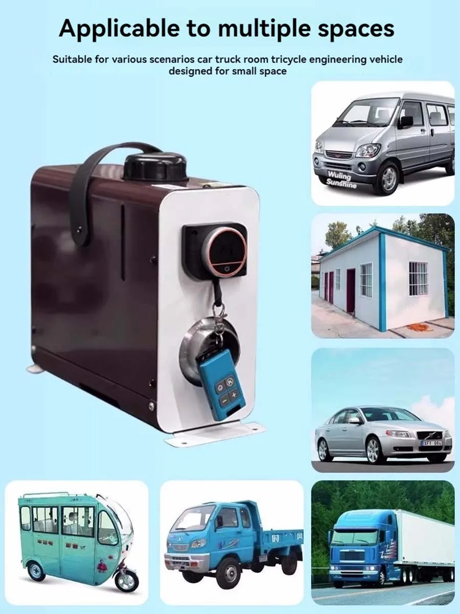 Mini-Warmluft-All-in-One-Heizgerät Elektrisches Fahrzeug Dieselheizung LKW Standheizung Diesel 12V/24V/36V 1000W
