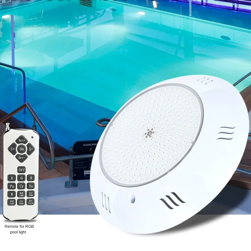 

12V RGB Swimming Pools Light IP68 Resin Filled Outdoor Underwater Lighting Fountain LED Piscina 18W 35W 42W Remote Control Lamp