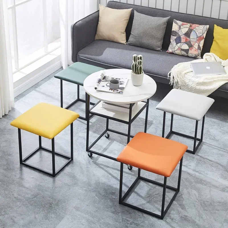 Dining table Household balcony negotiation tea table, table and chair combination, folding casual dining table, stool