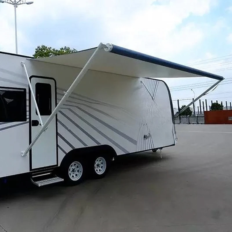 

RV awning side electric telescopic car car rain cloth car side tent