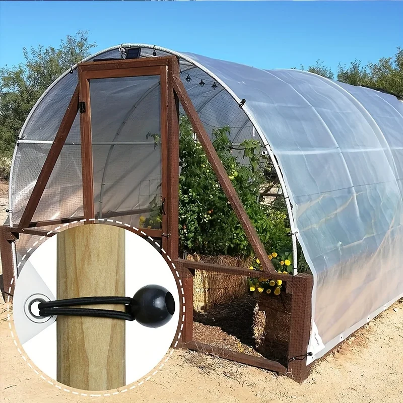 50 قطعة من حبال بنجي مستديرة مرنة شديدة التحمل بطول 4 بوصة/6 بوصة/9 بوصة - سلك مطاطي قابل لإعادة الاستخدام ومقاوم للأشعة فوق البنفسجية