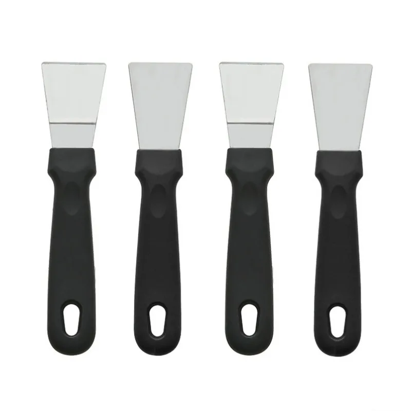 4 Pack Griddle Scraper Tool Heavy Duty Grill Scraper Stainless Steel Griddle Scraper Metal Small Grill Scraper for Outdoor BBQ