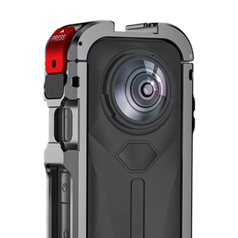 AP-For Insta360 X5 Metal Frame Sports Camera Lens Cover Fixed Clip For Horizontal Shooting Of Accessories