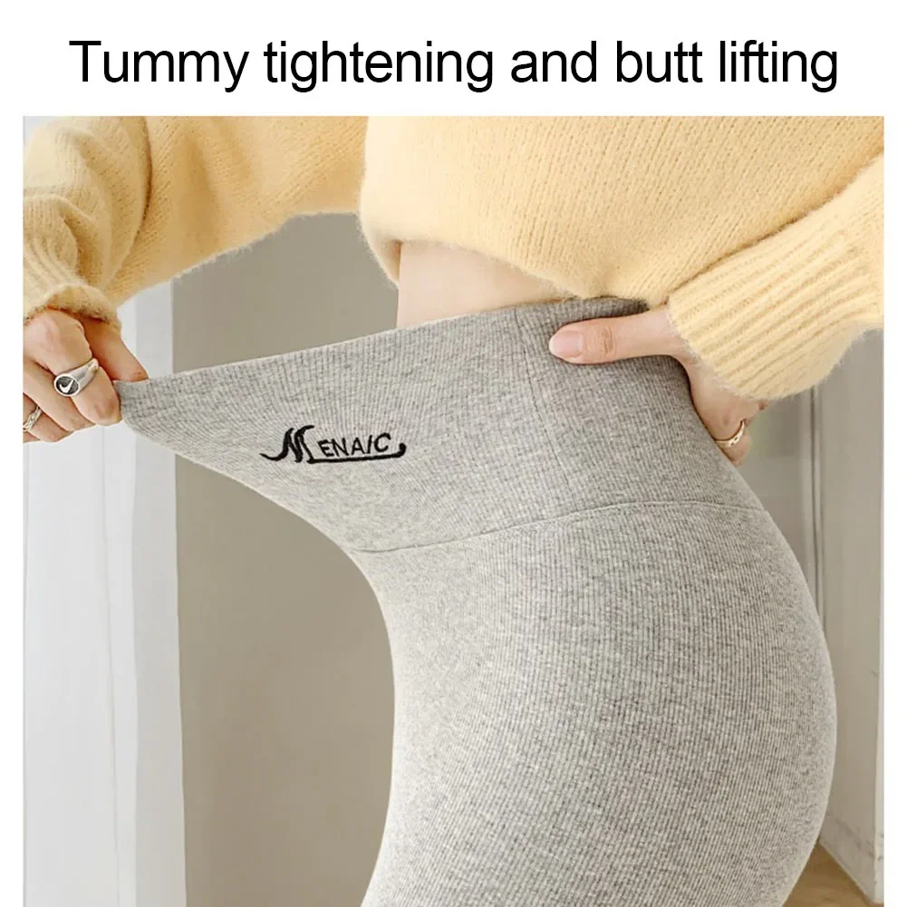 Fleece Pants Black High Waist Trousers Brand New Leggings High Elasticity Pants Polyester Trousers Clothing For Daily Wear