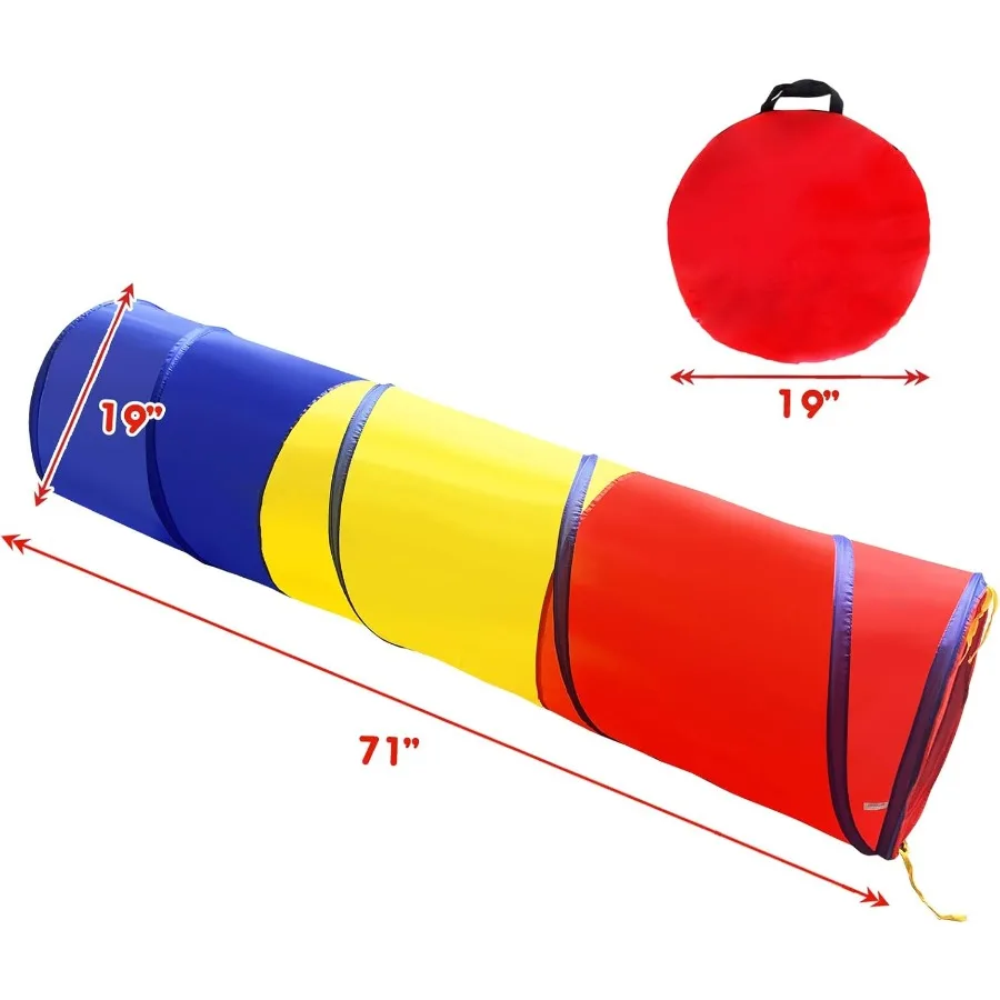 Play Tunnel for Toddlers Pop Up Crawl Through Tunnel Play Tent for Baby Infant or Dog Tunnel Toys or Gift Indoor and Outdoor Cl