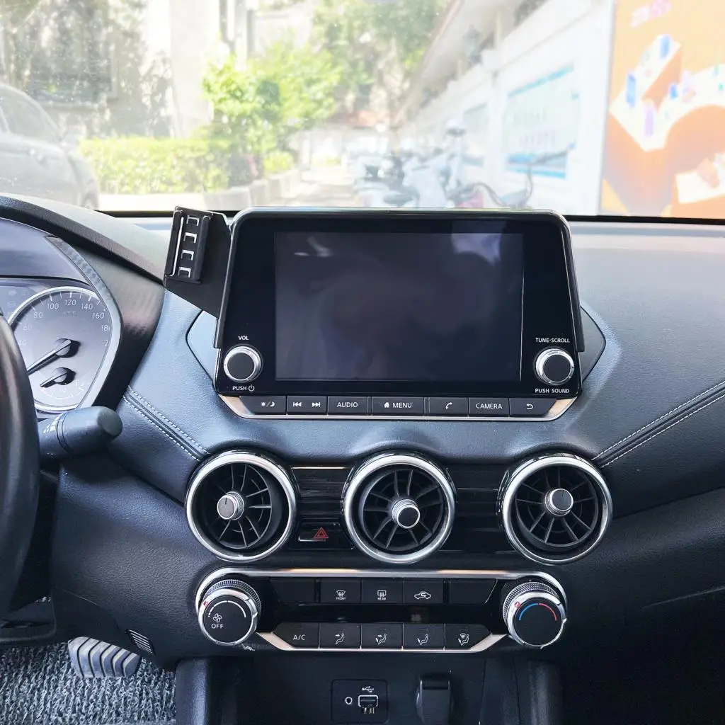 Car Phone Holder For Nissan Rogue T33 2021 2022 2023 8-inch Screen Panel Fixed Base 15W Wireless Charging Phone Holder Car Mount