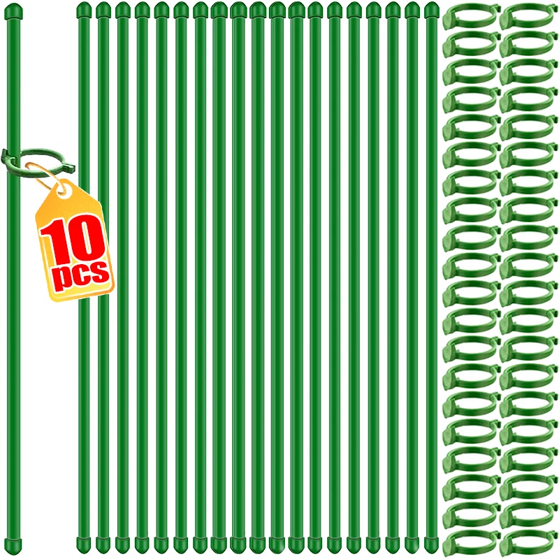 30/40cm anti lodging planta suportes ajustáveis vasos de plantas haste de videira hastes de suporte com fivela estacas ferramentas de jardinagem