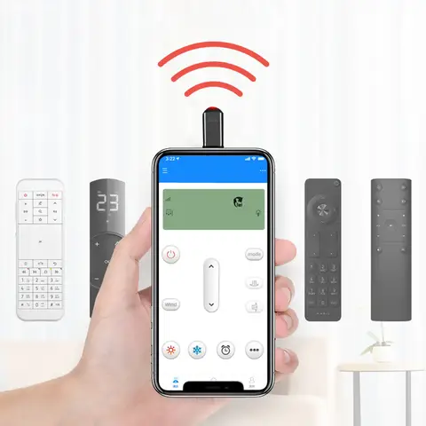 Transmisor infrarrojo para teléfono inteligente, Control remoto, Mini mando a distancia tipo C, adaptador Universal para ventilador de aire acondicionado de TV