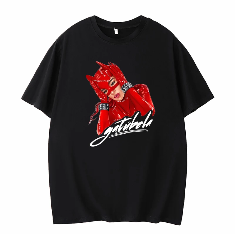 Gatubela Singer Karol G Short Sleeve Hip Hop Y2k Streetwear For Men And Women Gift For Fans T Shirt Clothing