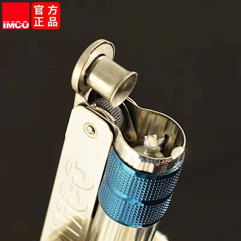 Original IMCO 6700 Retro Stainless Steel Metal Lighter Austrian Gasoline Grinding Wheel Kerosene Lighter Smoking Gifts For Men