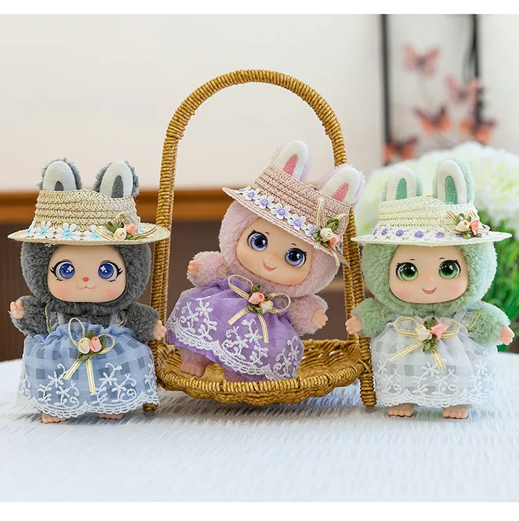 Plüschtier, niedliche Vinyl-Puppenfigur, Desktop-Begleiter, Dekor, Anziehrucksack, Schlüsselanhänger, Stofftier für Kinder, Geburtstag, Weihnachten, Geschenk