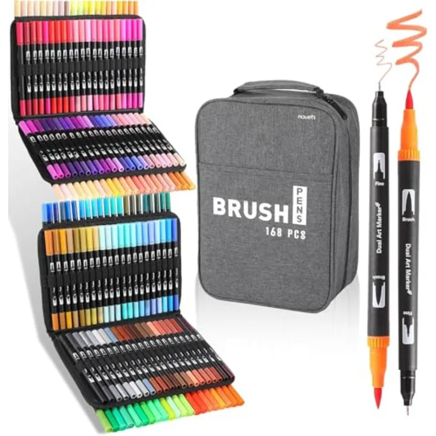 

s Brush and Fine Dual Tip Water Set ing Books No Bleeding Paint Pens For Drawing Note taking Planner Calligraphy Journaling Car