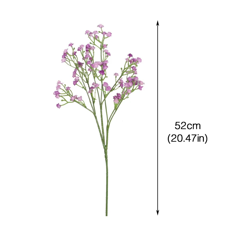 1pc Artificial Baby Breath Flowers Plastic Fake Flower for Indoor and Outdoor Wedding Bride Flower Bouquet Family Garden Party