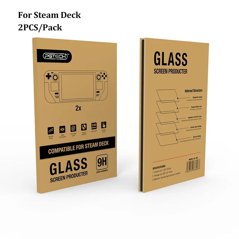 

10 шт./лот закаленное стекло для защиты экрана для игровой приставки с паром, пленка 9H, защита экрана от царапин, игровые аксессуары