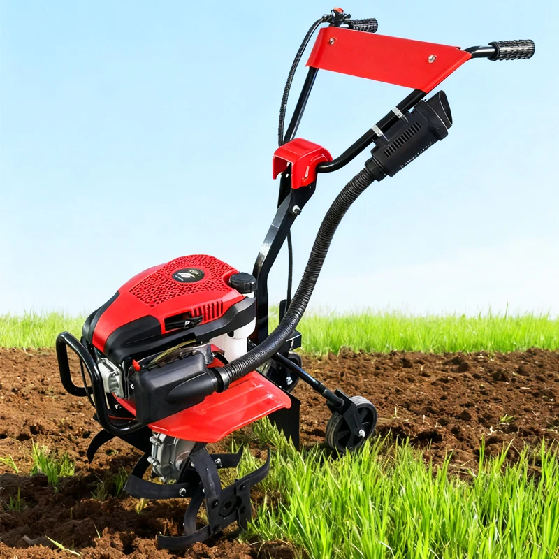 Factory Price Mini Tiller Hand Pull Farm Cultivator System Agriculture Equipment Cultivator Walking Mini Tiller Cultivator
