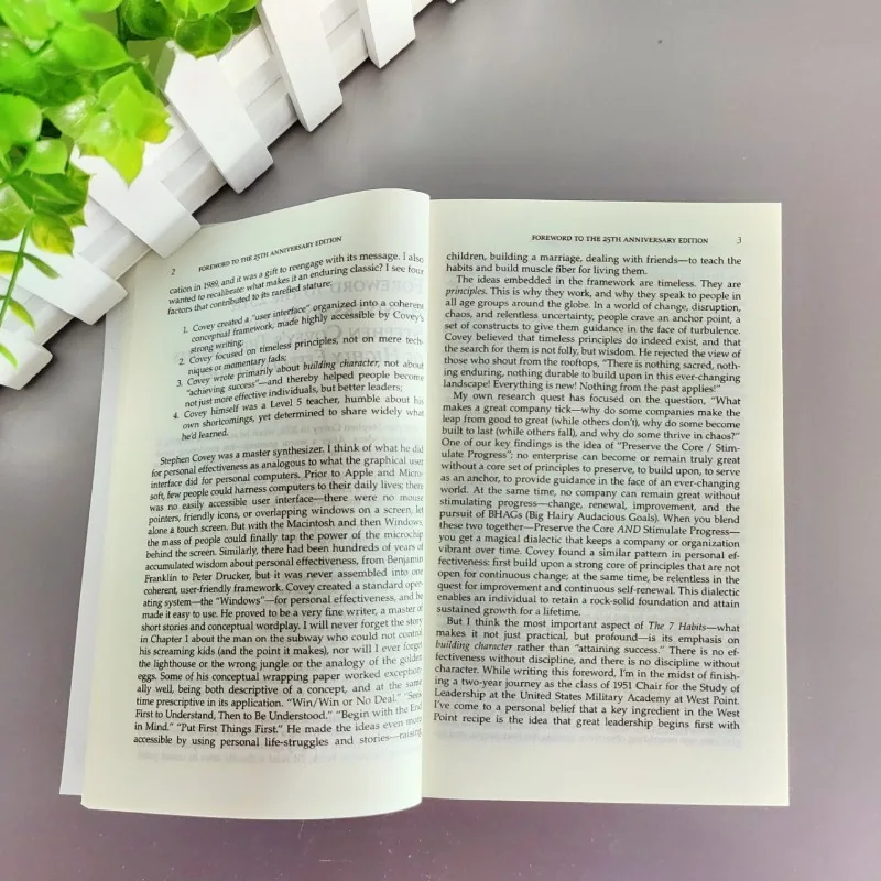 Les 7 habitudes des gens très efficaces par Stephen R. Covey en anglais Livre de lecture de gestion professionnelle originale