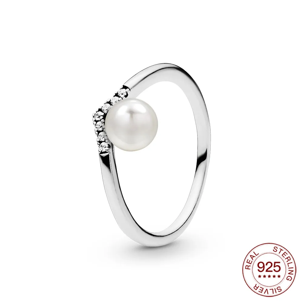 Women's 925 Sterling Silver Pearl Ring