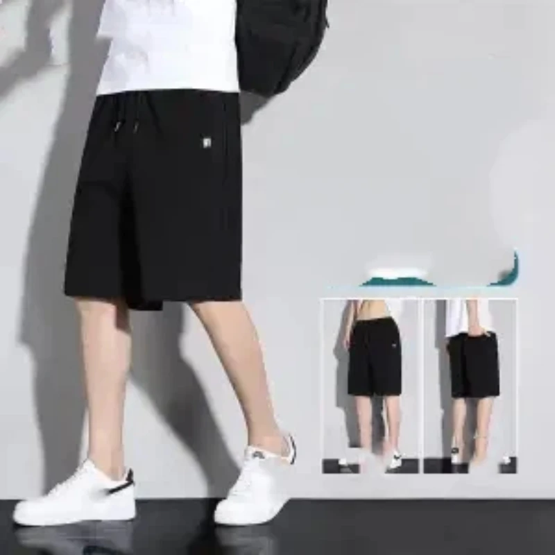 

Men's Cotton Casual Shorts Summer Loose Sports Five-point Sweat Shorts Plus Size Breathable