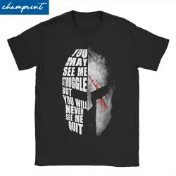 Spartan Nevers Quit for Men Women T Shirt Sparta Warrior Novelty Tee Shirt Short Sleeve Crewneck T-Shirts Cotton Printed Tops