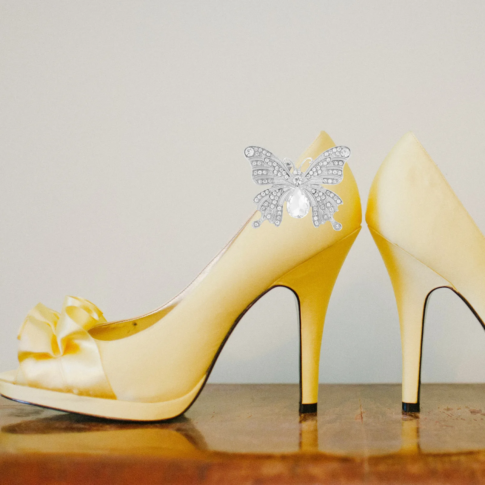 

Rhinestone Butterfly Shoe Clips Silver Wedding Bridal Shoes Buckle DIY Accessories Flats S Pumps Heels