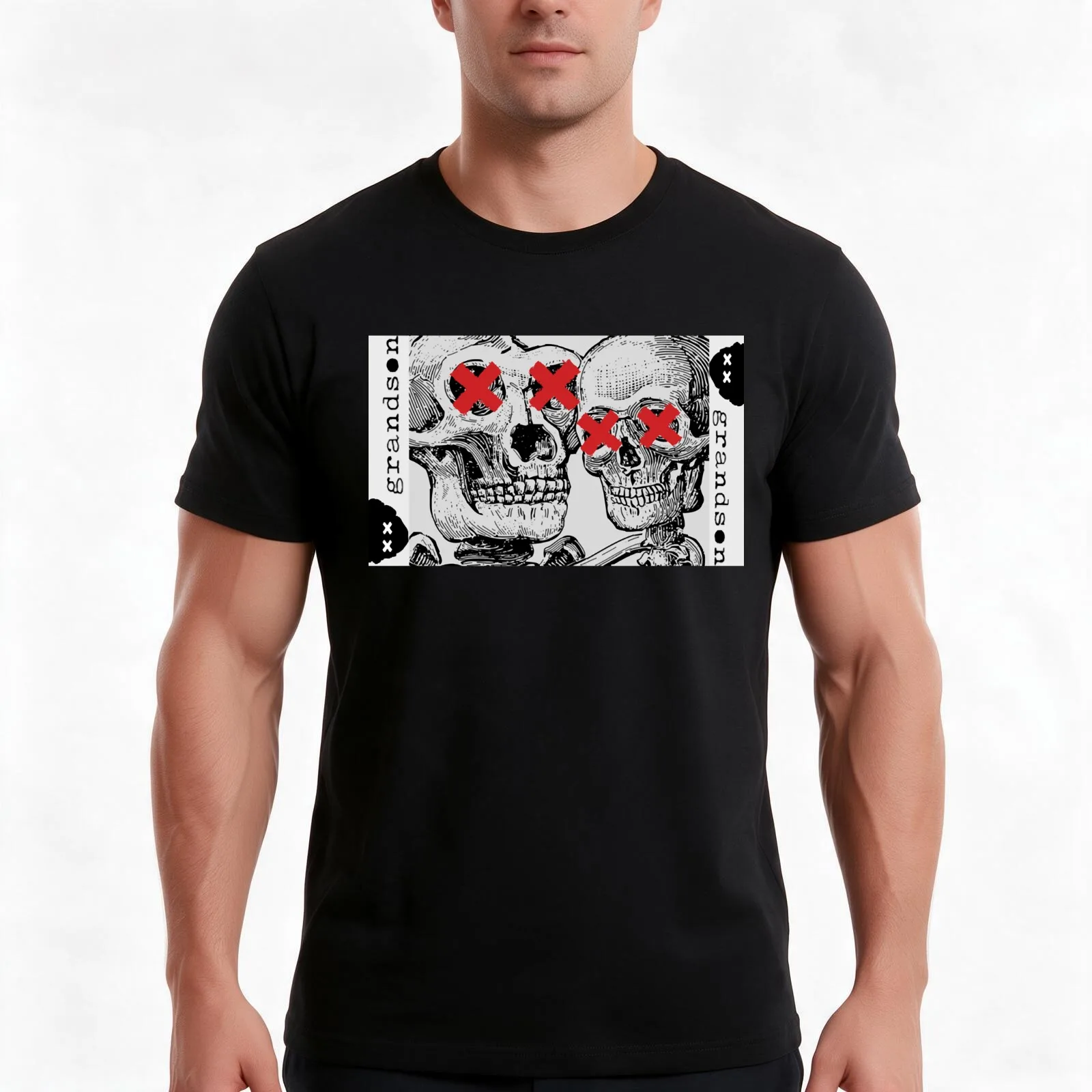Grandson Best Friends T-Shirt Summer Casual Cotton Tee Oversized Streetwear Tops Vintage Graphic Print Unisex Men Women