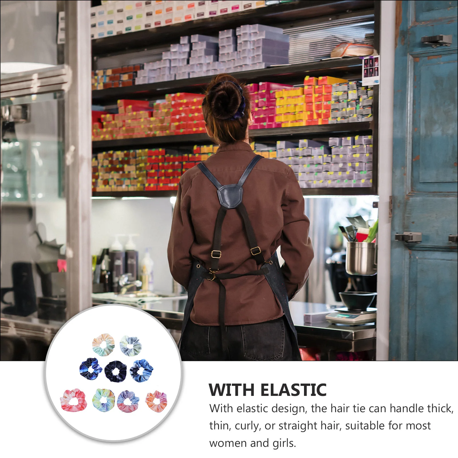 

9 шт. карманные кольца для волос со скрытой молнией, эластичные веревки для волос для безопасного хранения и укладки прически, держатель для хвоста