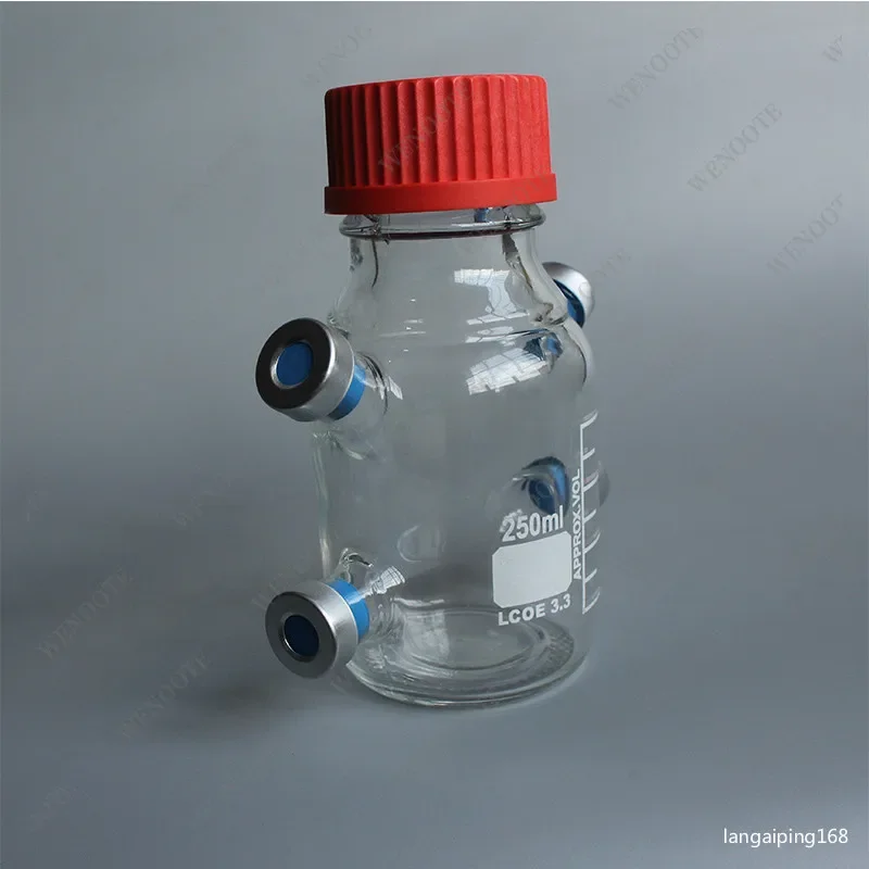 GL45 Biological Supply Material Bottle Jaw Anaerobic Bottle Microbial Fermentation Sealed Anaerobic Clamp Culture Bottle