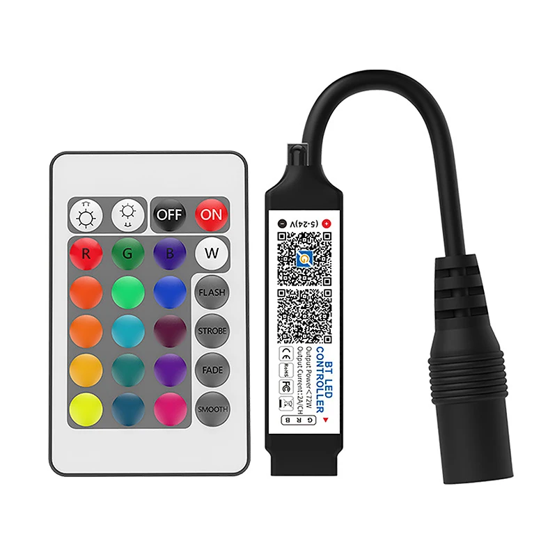 Mini controlador innovador Compatible con Bluetooth, tira de luz LED, interruptor de tiempo, modo de música múltiple para Control de aplicación inteligente RGB