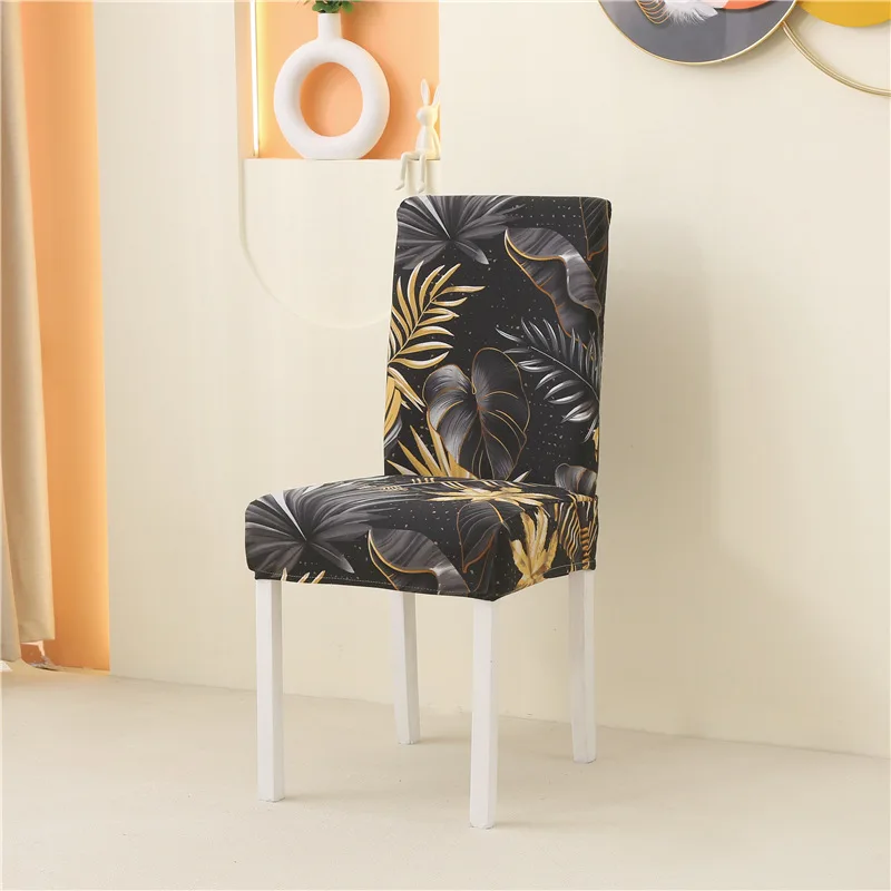 Geometric Pattern Chair Cover High Aesthetic Soft Full Coverage Elastic Chair Cover Machine Washable Anti-Pilling Seat Protector