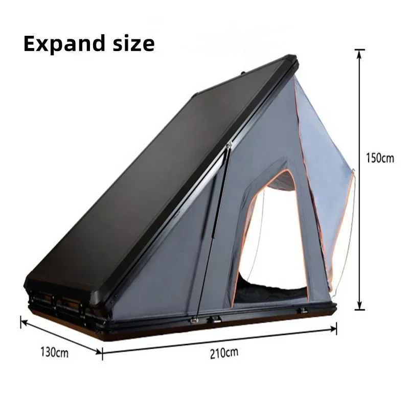 Camping Aluminum Rooftop Tent Car Triangle Hard shell Roof Top Tent For Outdoor Camping Hiking Top Roof Car Tent 4 Person