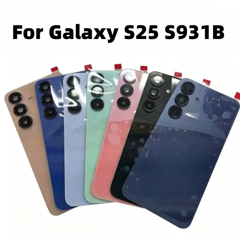 Replacement Rear Glass Back Cover For Galaxy S25 S931B, Battery Door With Camera Lens & Frame Repair Accessory
