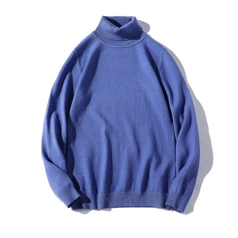 

Осенне-зимний мужской корейский вязаный свитер с толстыми бархатными пуловерами с высоким воротом для тепла, мужская одежда, модные винтажные топы