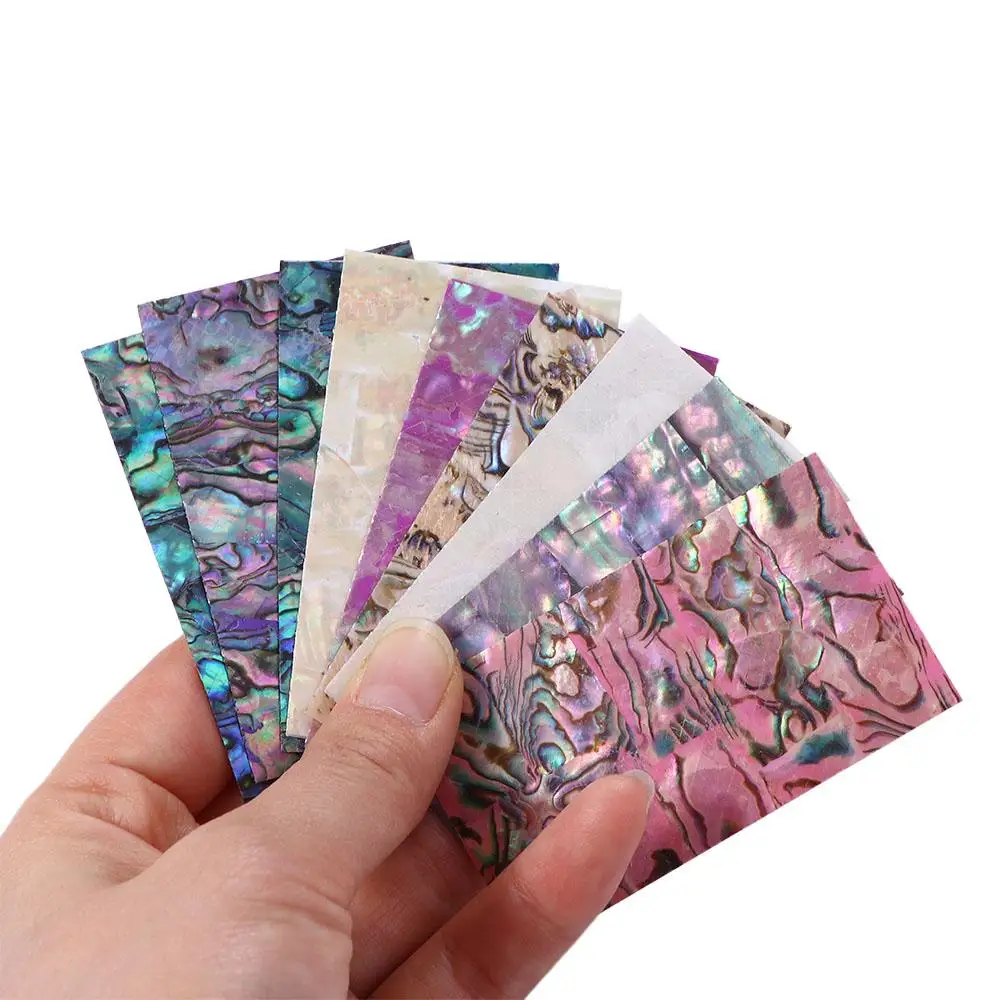 1Pc Adhesive Abalone Shell Slice Nails Foils Women Nail Art Decoration Gradient Mermaid Flakes 3D Nail Sticker DIY Nail Decals 4