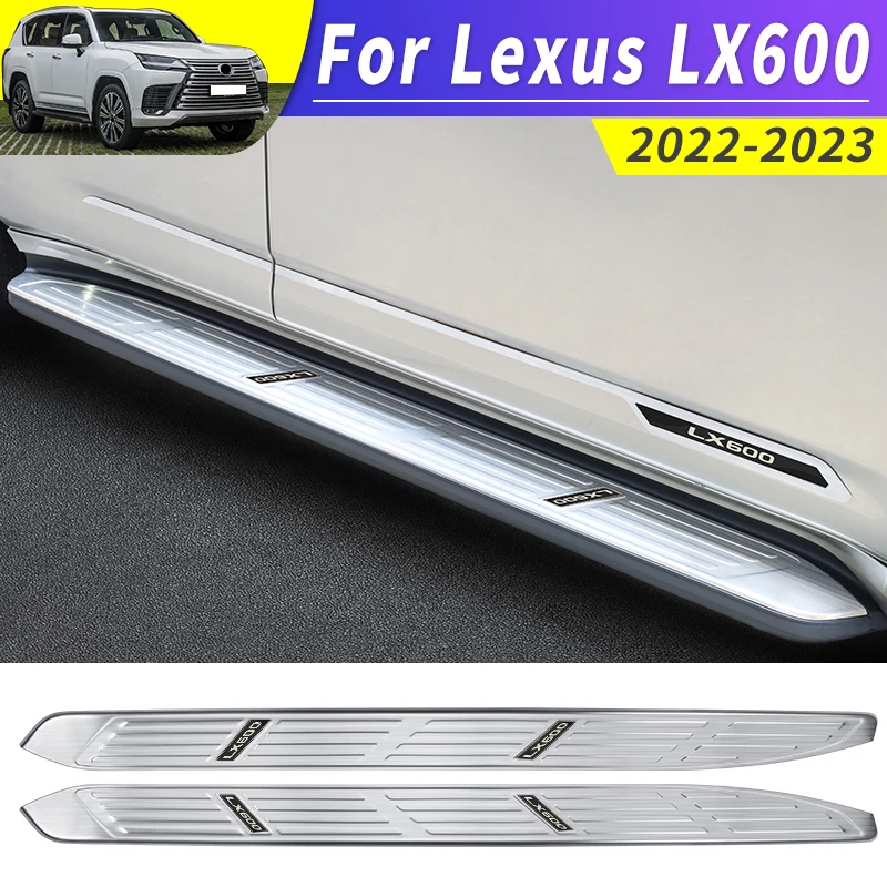 For Lexus Lx600 2022 2023 Side Step Cover Trim Lx500d Pedal Panel Bright Bar Modification, Inner Upgraded Accessories