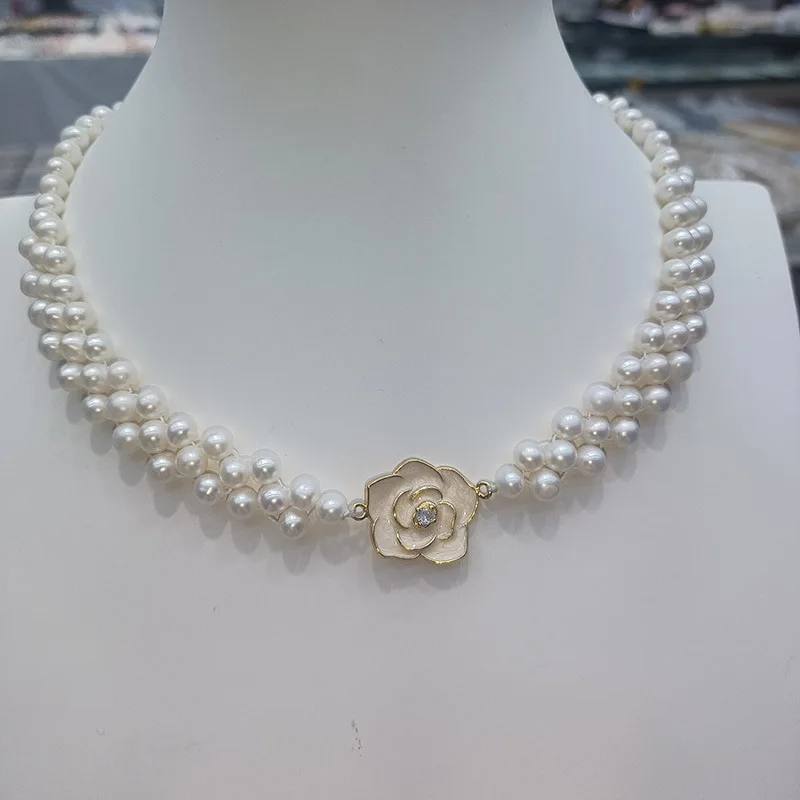 

Accessory Style Tray - Original Design_Natural Pearl Necklace Niche Design Sense Versatile Jewelry Collarbone Chain
