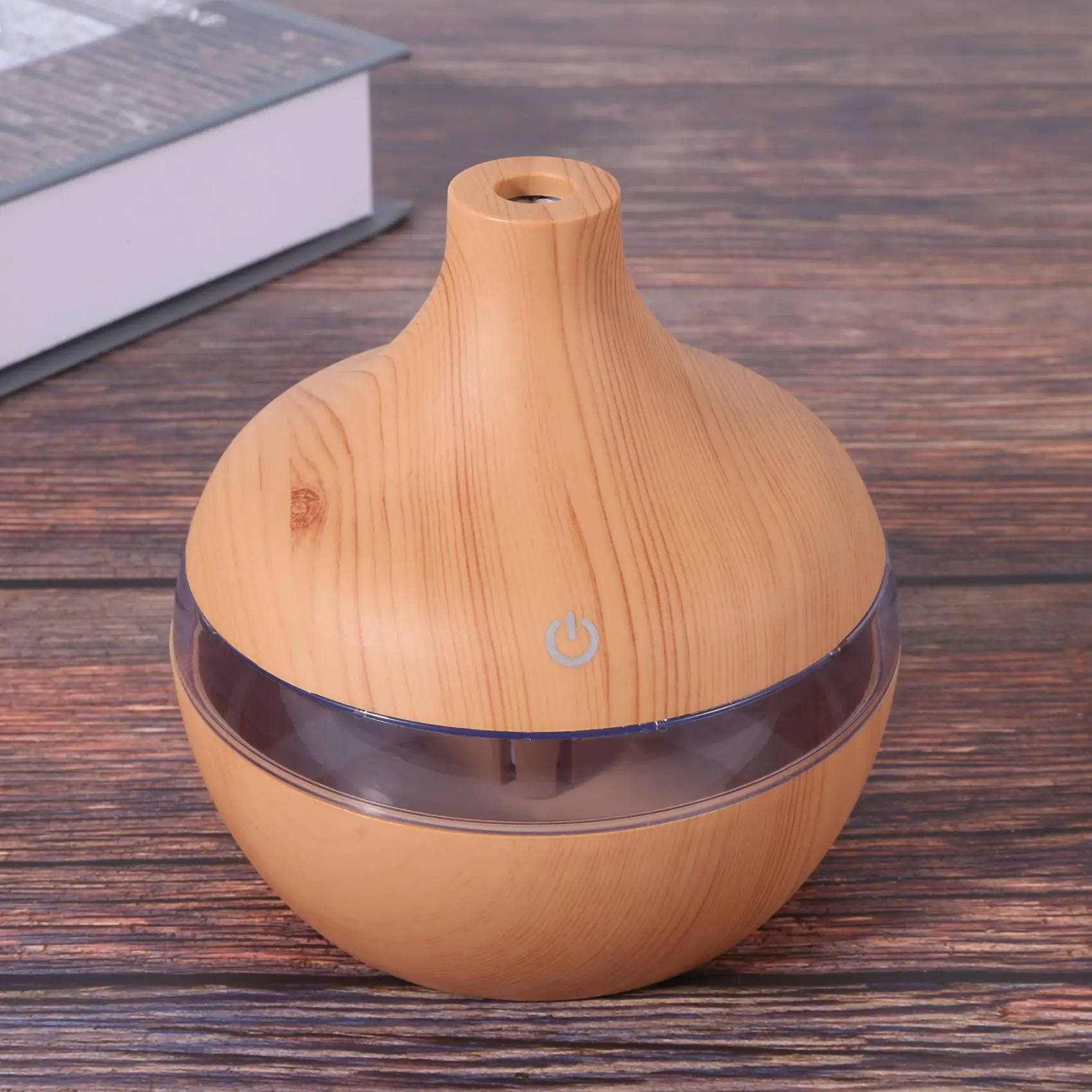 Humidificateur d'aromathérapie USB Wood Mars, gouttelettes d'eau, purification de l'air, diffuseur d'huiles essentielles et d'arômes, grain de maison créatif