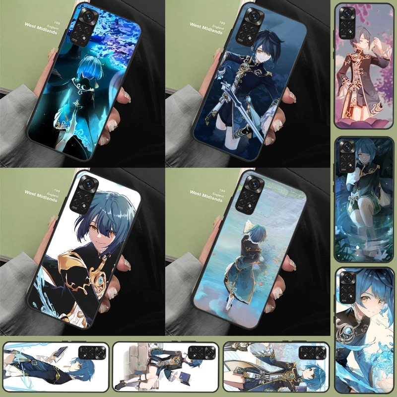 Genshin Impact Xingqiu Case For Redmi Note 12 Pro 8 9 10 11 Pro Note 12S 11S 10S 9S 8T Redmi 12C 10C 10A 9C Cover