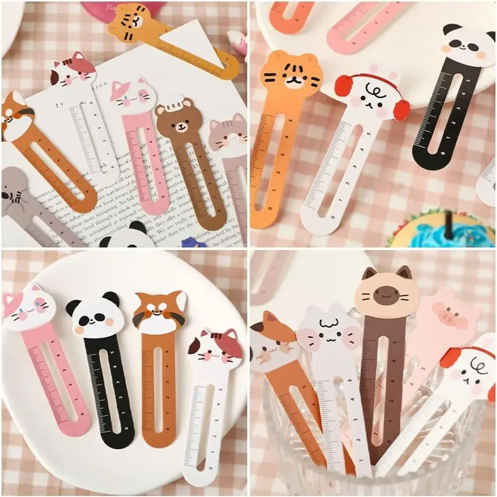 30pcs Animal Funny Bookmarks with Scales Cartoon Cute Bookmarks Reading Ruler Gift for Kids Girls Students Adult Class Rewards
