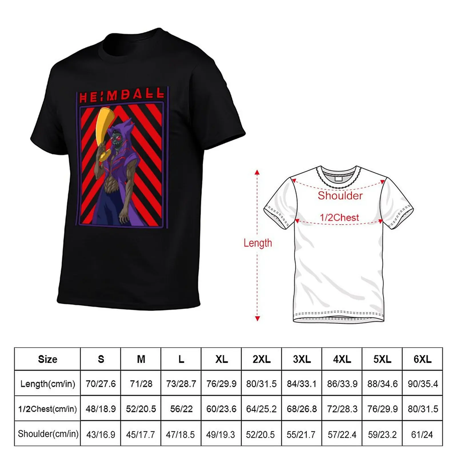 RECORD OF RAGNAROK - HEIMDALL T-Shirt Urban Casual Loose Fit Tee