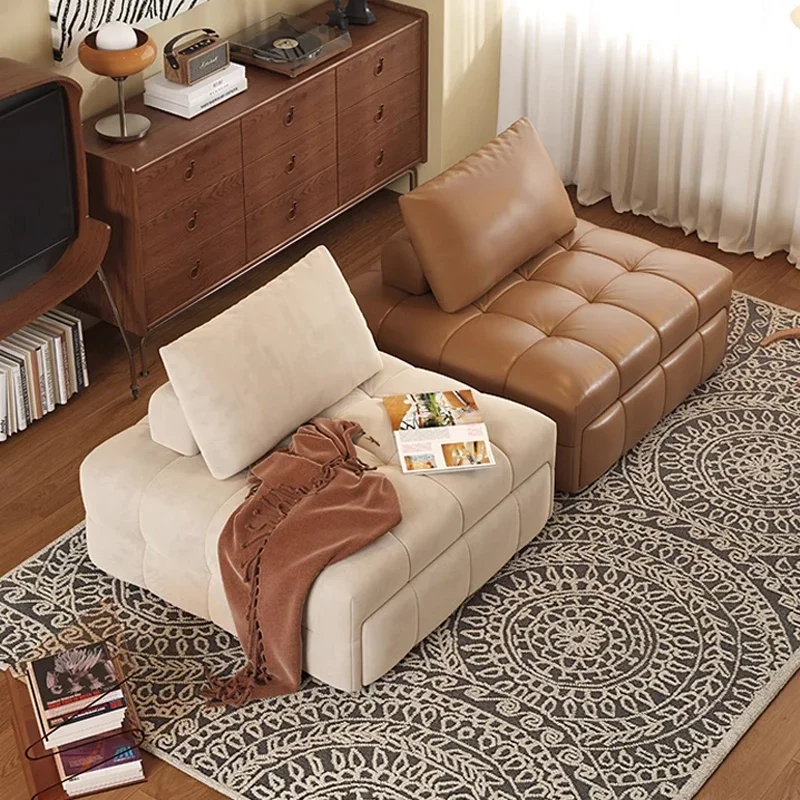 ญี่ปุ่นครีมลมโมเดิร์นโซฟาเตียงห้องนั่งเล่นมัลติฟังก์ชั่โซฟาอินเทรนด์ผ่อนคลาย Muebles Lounge Suite เฟอร์นิเจอร์